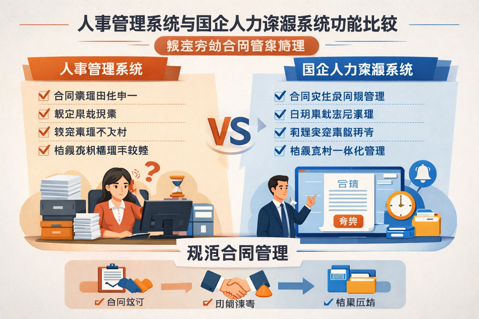 人事管理系统与国企人力资源系统功能比较：解决劳动合同管理难题