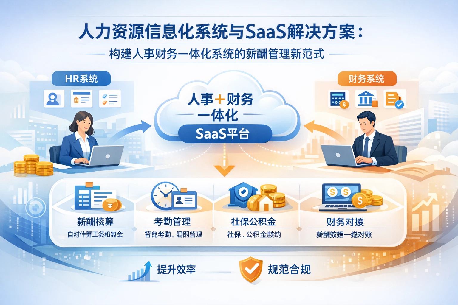 人力资源信息化系统与SaaS解决方案：构建人事财务一体化系统的薪酬管理新范式