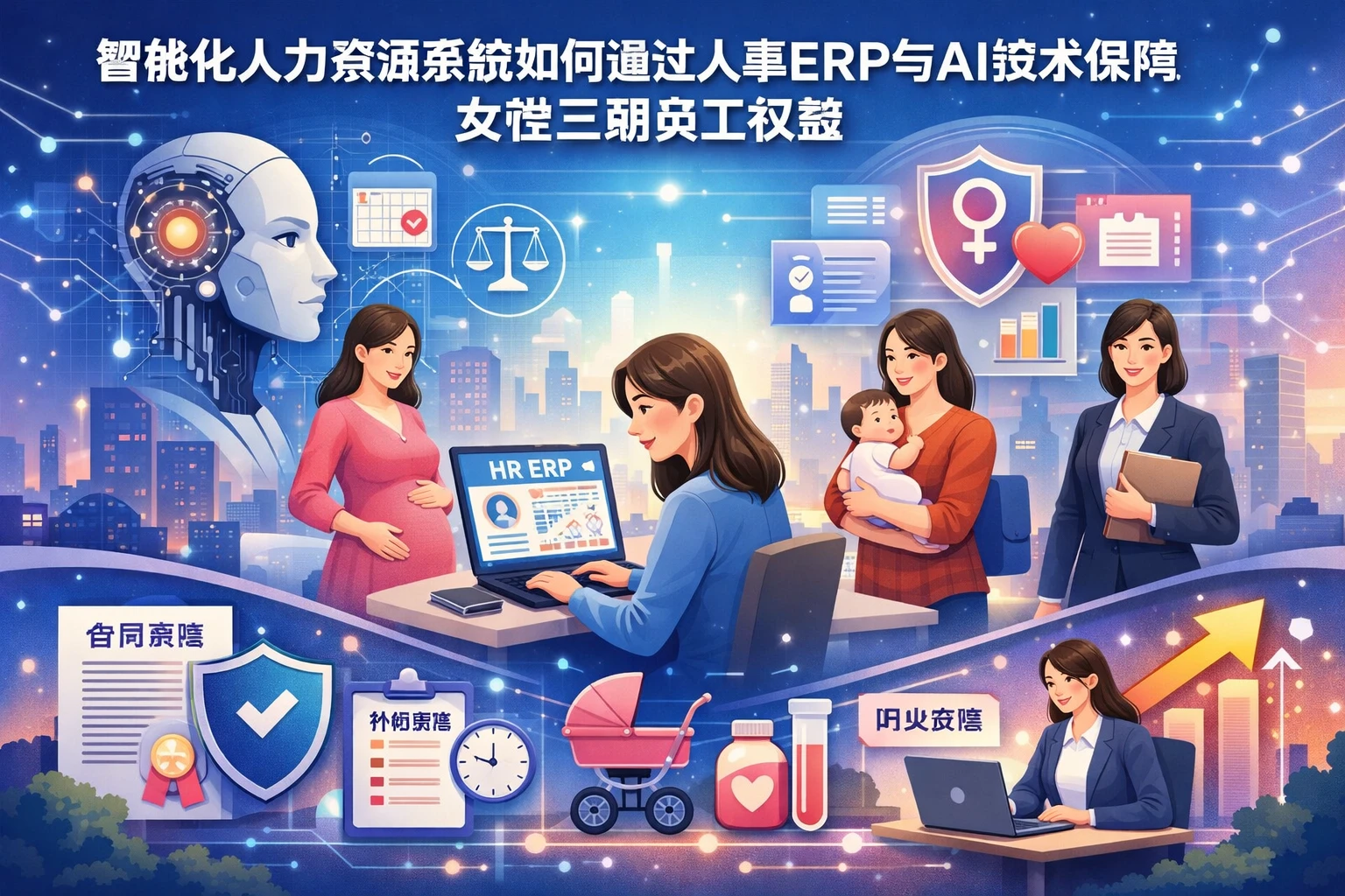 智能化人力资源系统如何通过人事ERP与AI技术保障女性三期员工权益