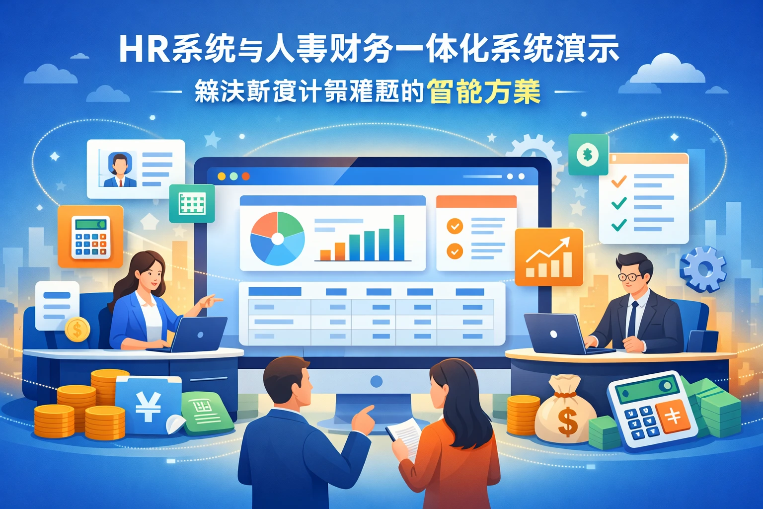 HR系统与人事财务一体化系统演示：解决薪资计算难题的智能方案