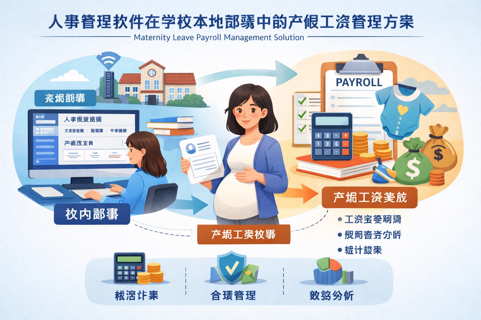 人事管理软件在学校本地部署中的产假工资管理方案