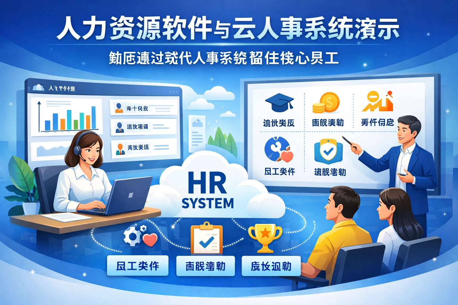 人力资源软件与云人事系统演示：如何通过现代人事系统留住核心员工