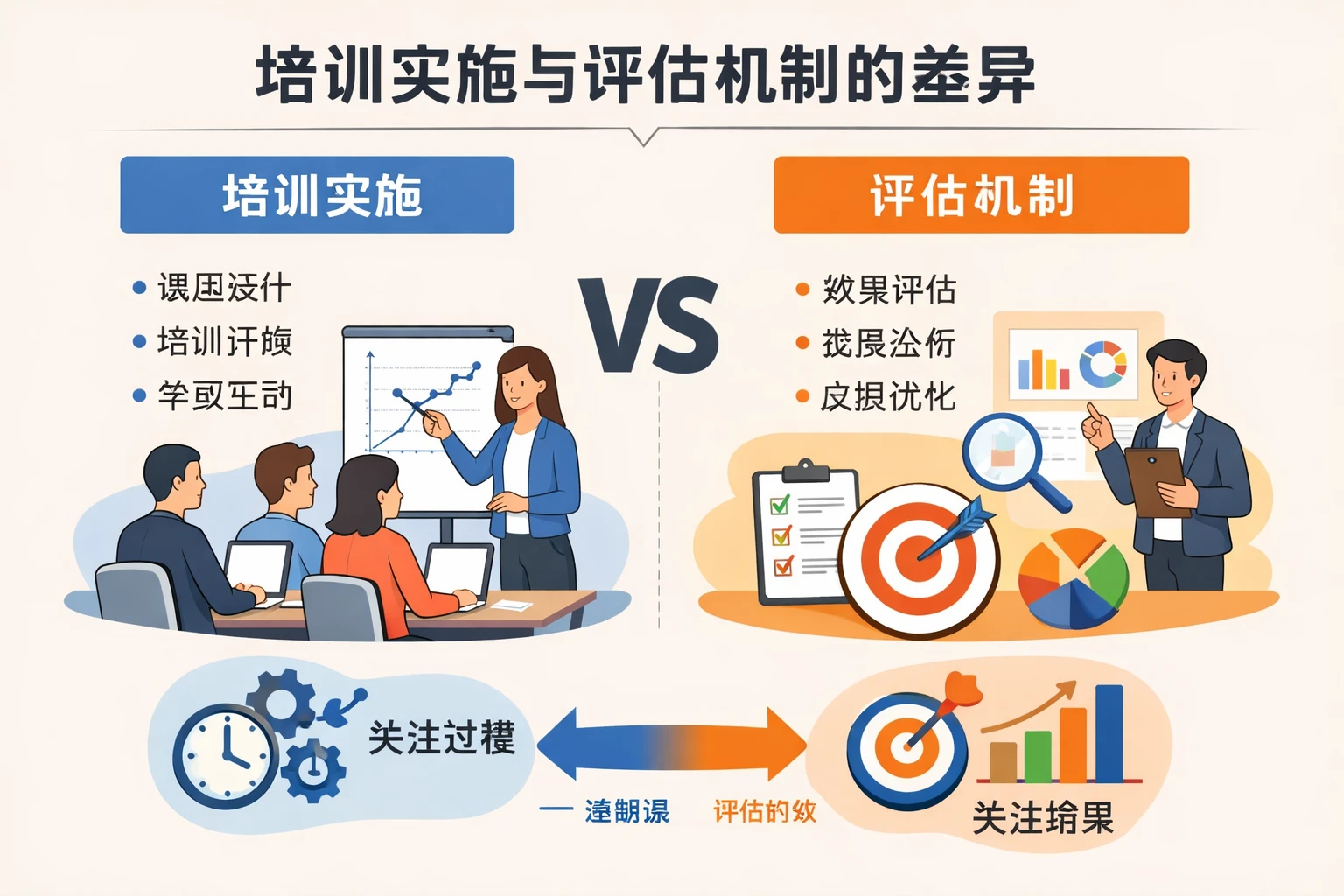 培训实施与评估机制的差异
