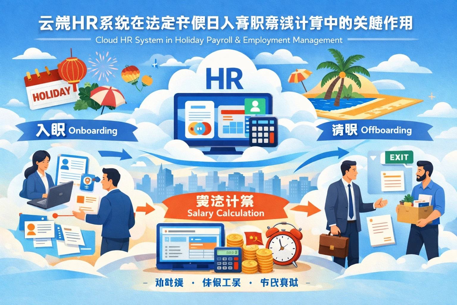 云端HR系统在法定节假日入离职薪资计算中的关键作用