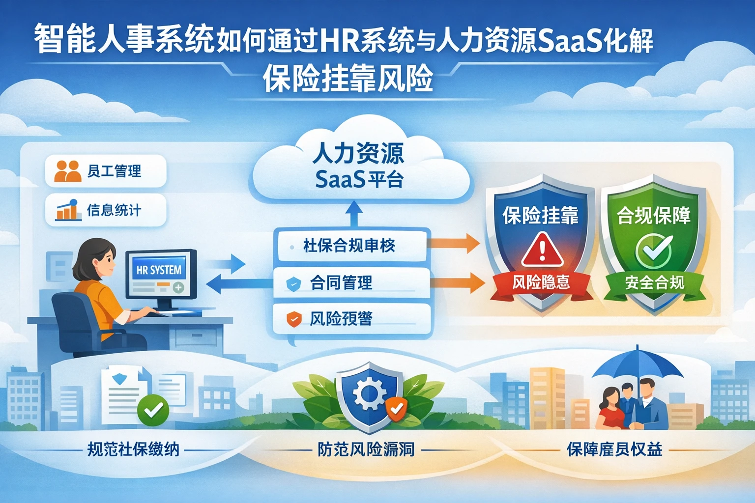 智能人事系统如何通过HR系统与人力资源SaaS化解保险挂靠风险