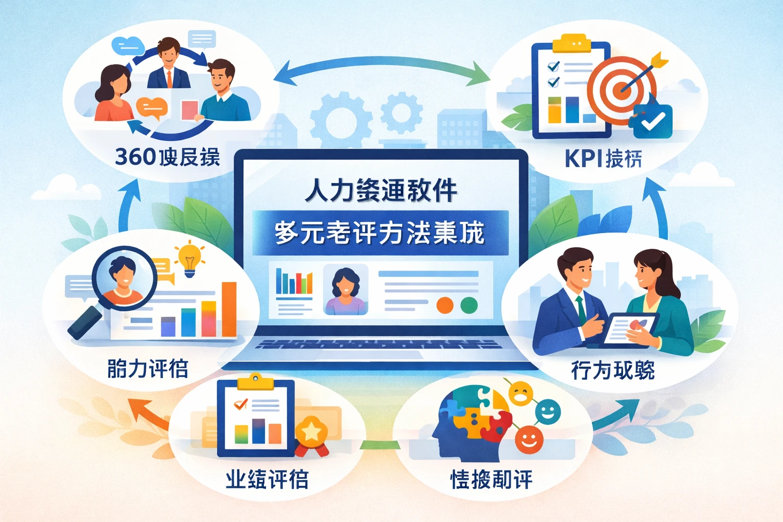 人力资源软件中的多元考评方法集成