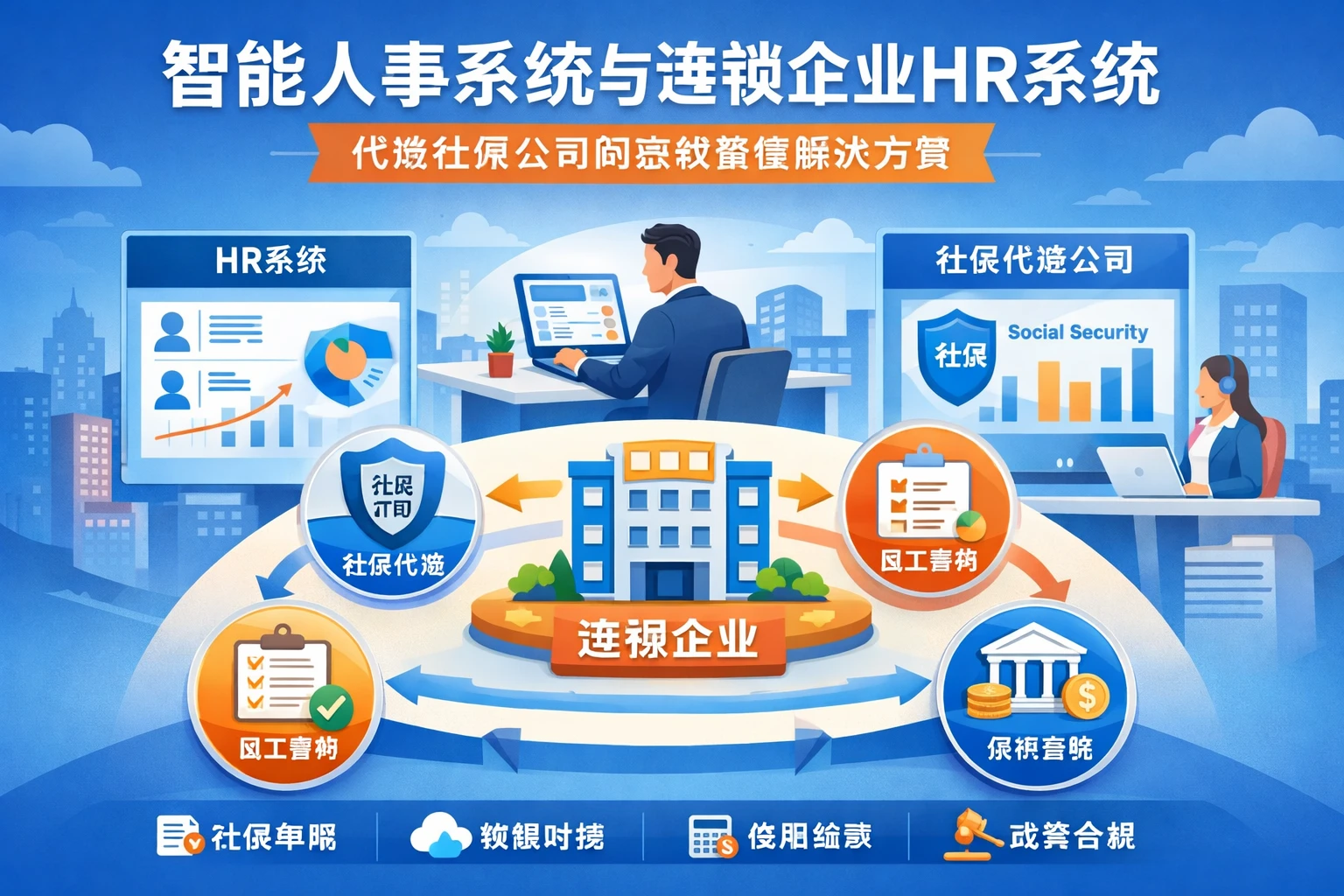 智能人事系统与连锁企业HR系统：代缴社保公司的高效管理解决方案