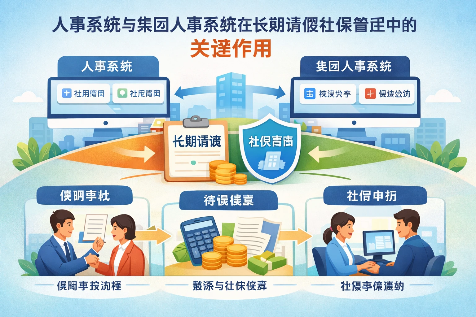 人事系统与集团人事系统在长期请假社保管理中的关键作用