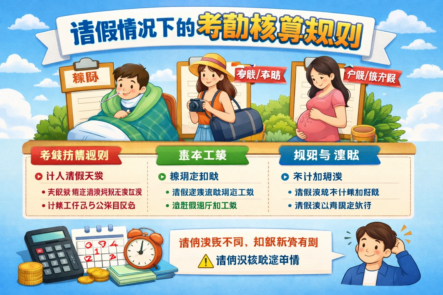 请假情况下的考勤核算规则