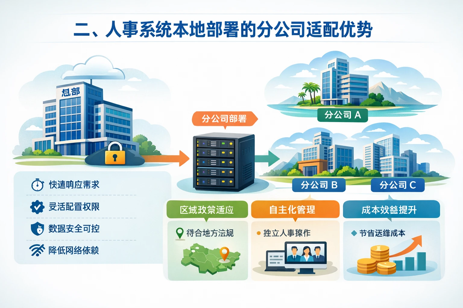 二、人事系统本地部署的分公司适配优势