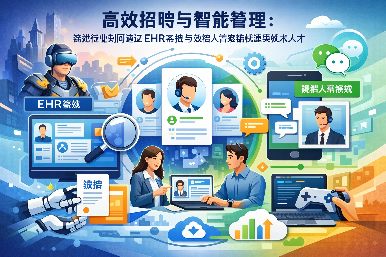 高效招聘与智能管理:游戏行业如何通过EHR系统与微信人事系统快速获取技术人才
