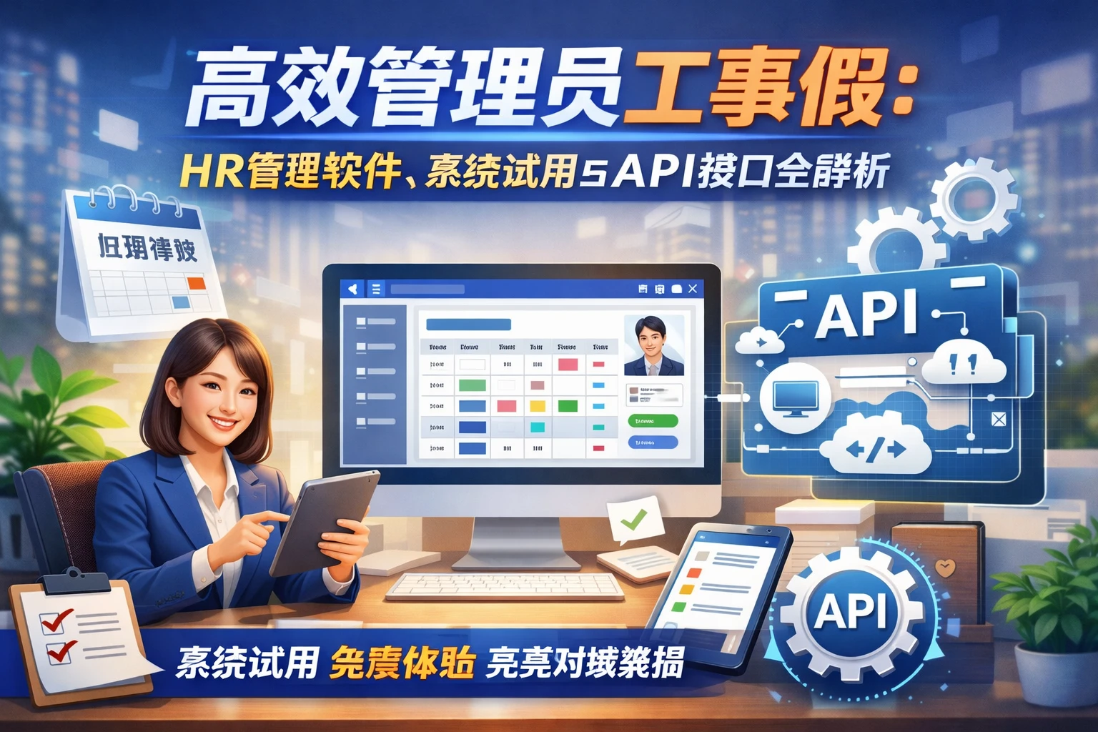 高效管理员工事假：HR管理软件、系统试用与API接口全解析