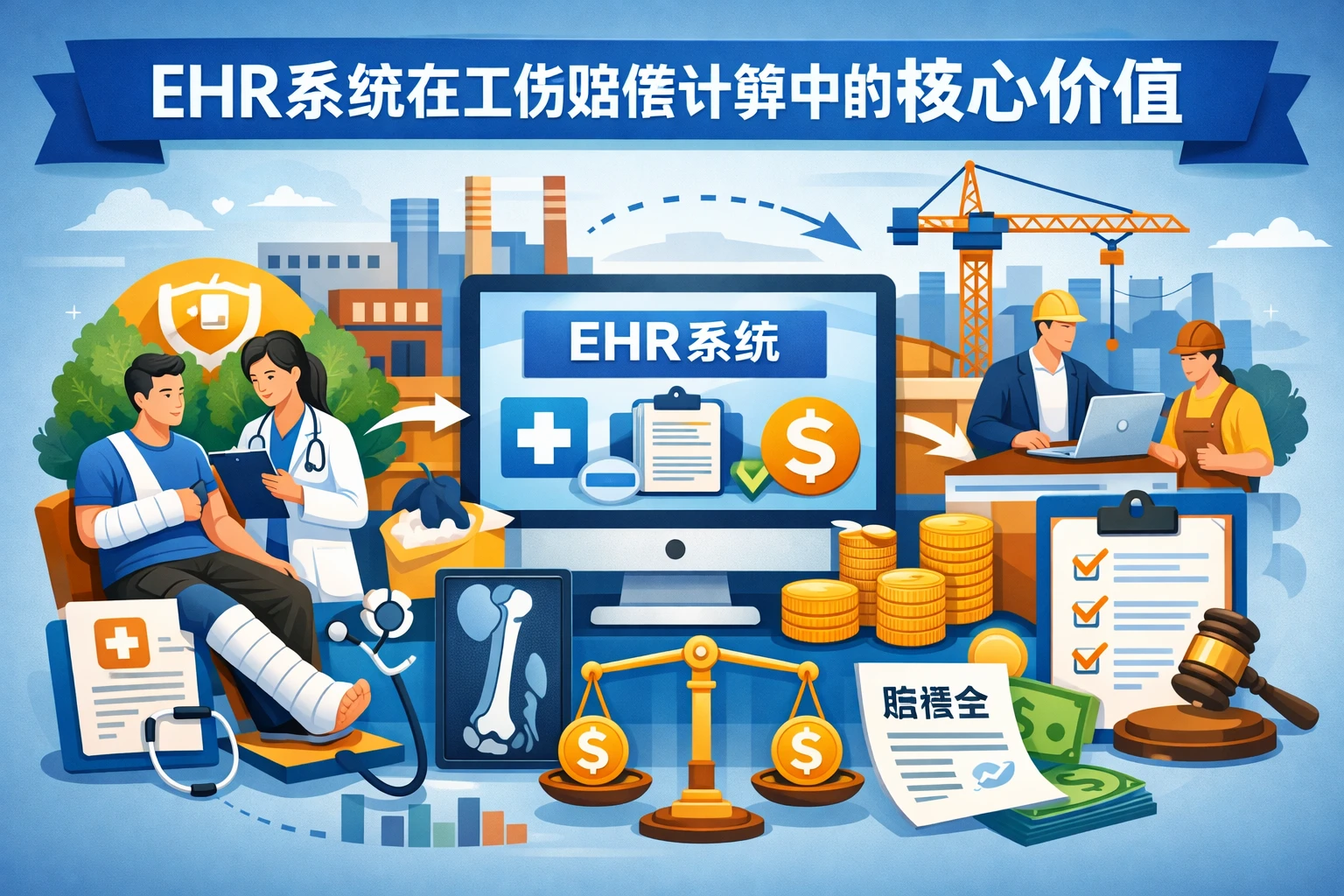 EHR系统在工伤赔偿计算中的核心价值