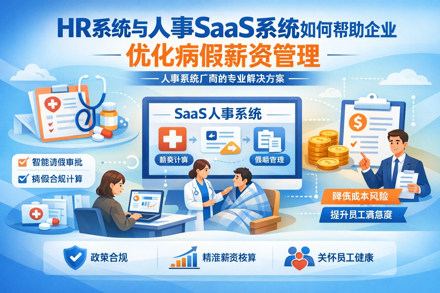 HR系统与人事SaaS系统如何帮助企业优化病假薪资管理——人事系统厂商的专业解决方案