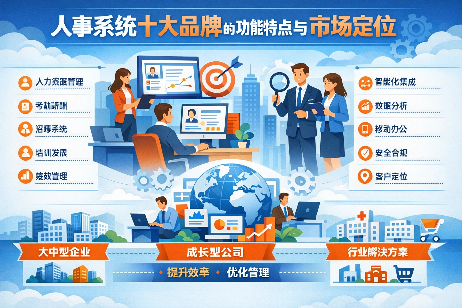 人事系统十大品牌的功能特点与市场定位