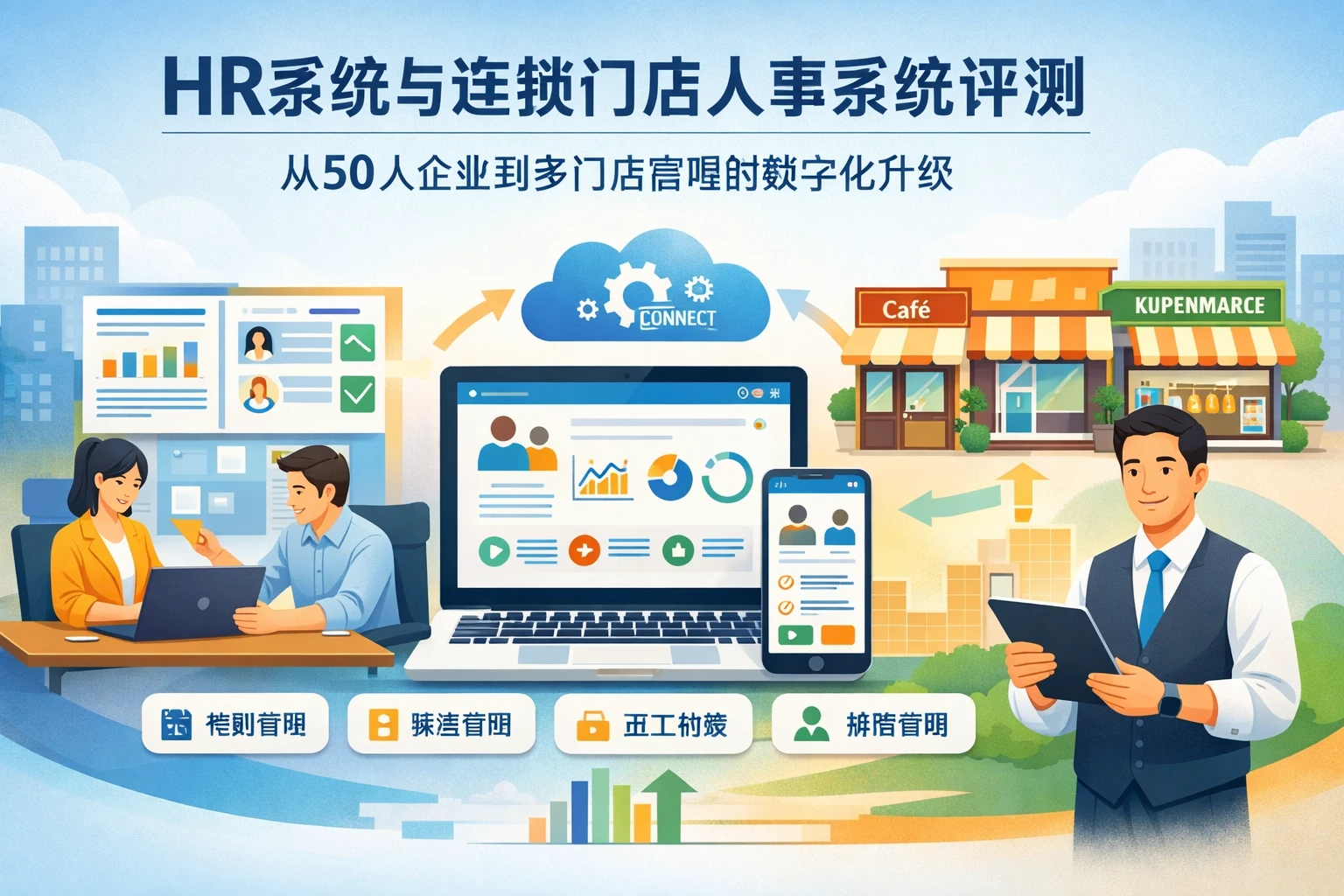 HR系统与连锁门店人事系统评测:从50人企业到多门店管理的数字化升级