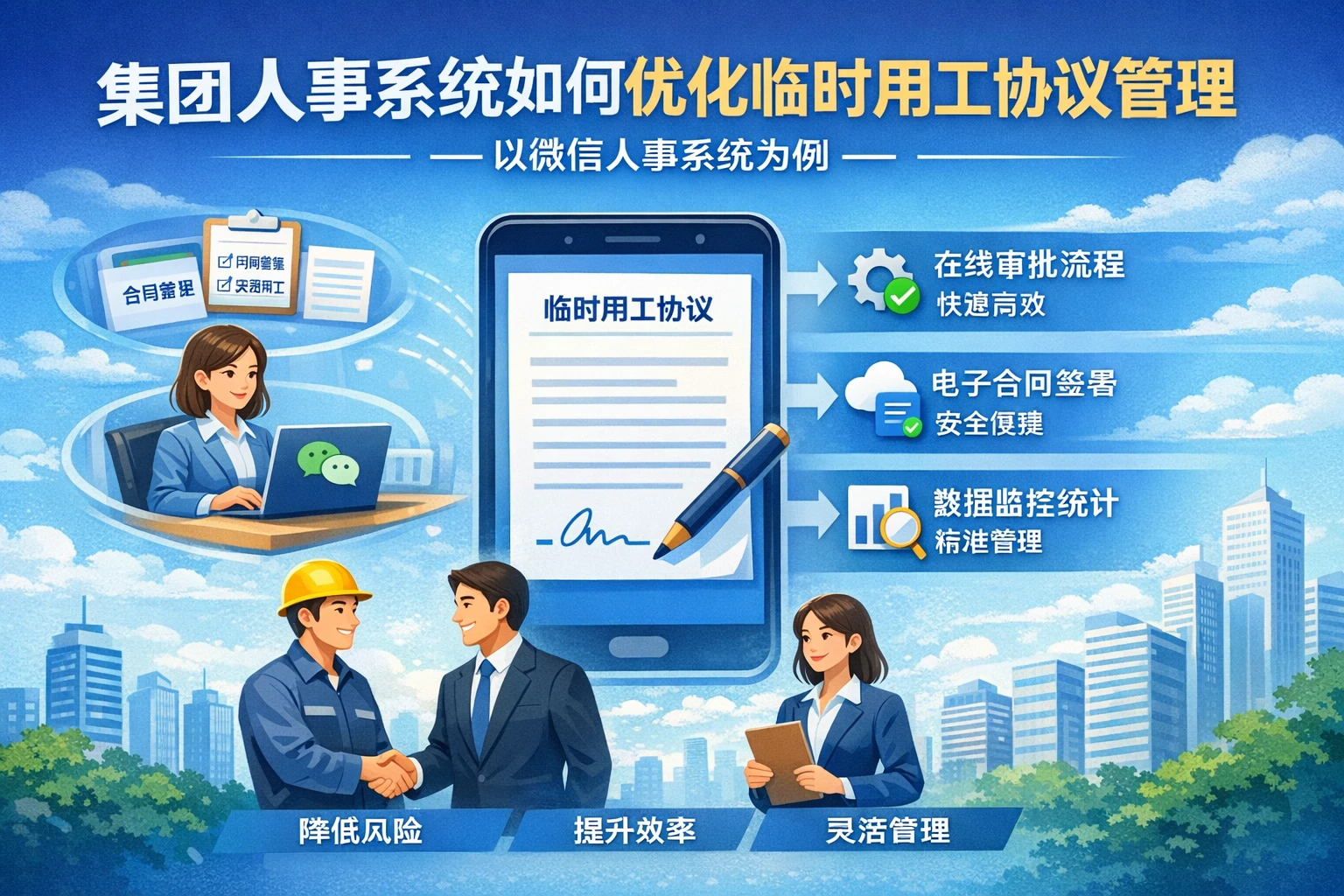 集团人事系统如何优化临时用工协议管理——以微信人事系统为例