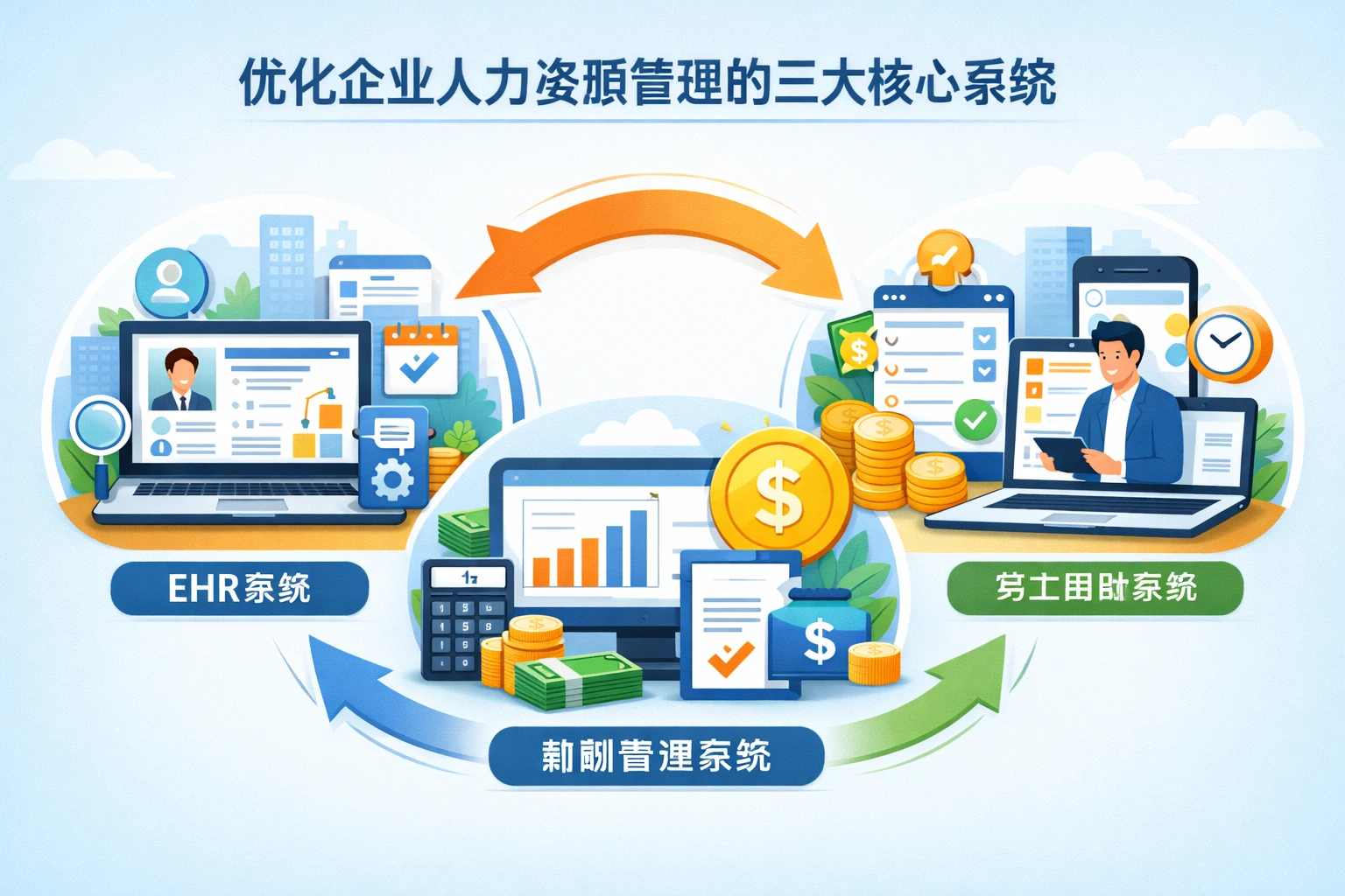 优化企业人力资源管理的三大核心系统：EHR系统、薪酬管理系统与员工自助系统