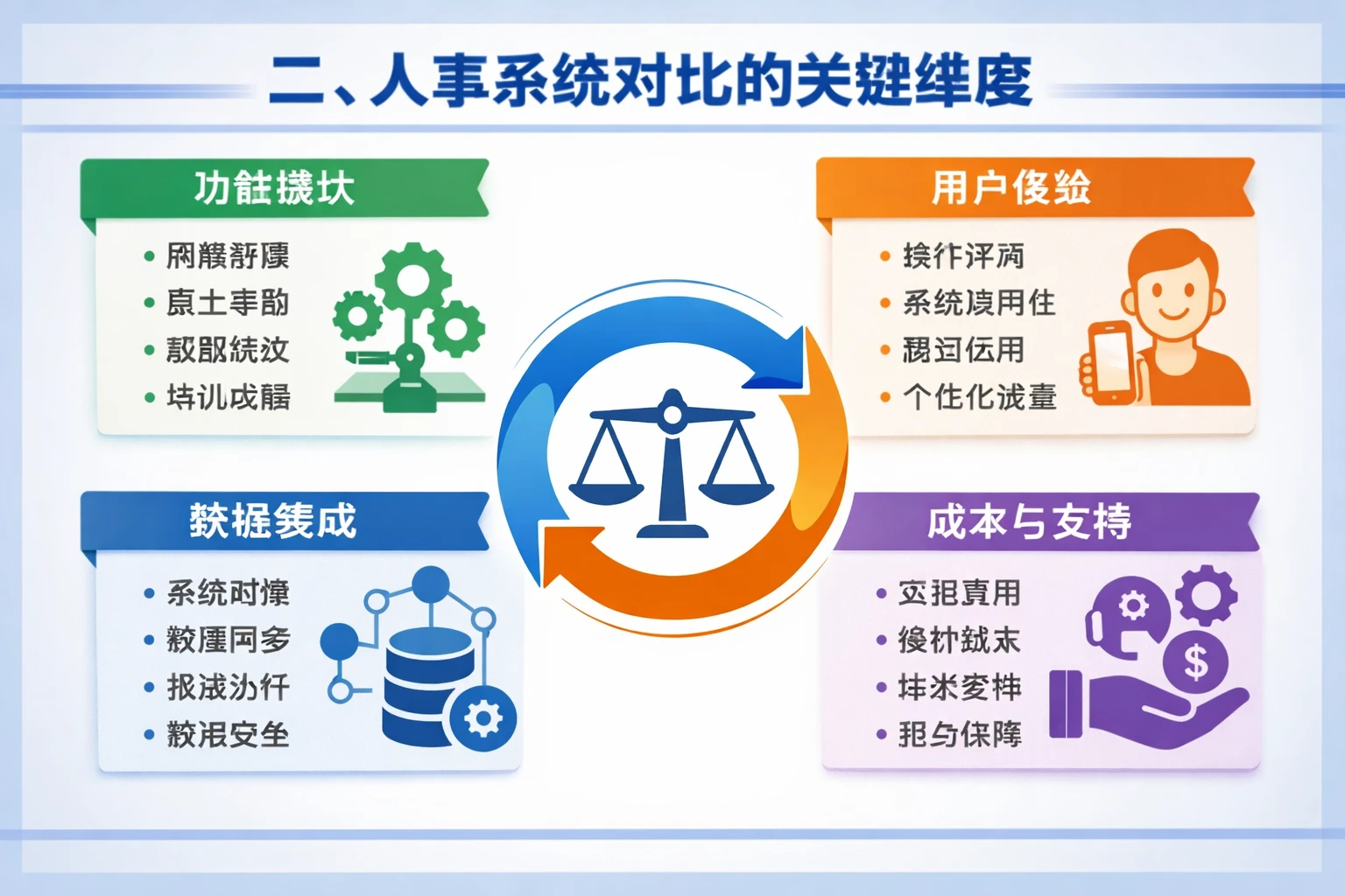 二、人事系统对比的关键维度