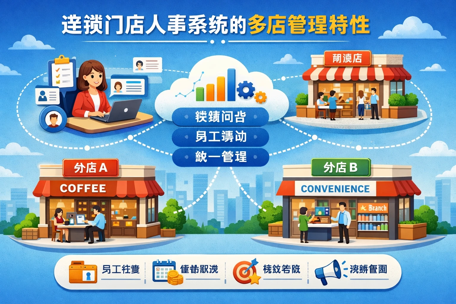 连锁门店人事系统的多店管理特性