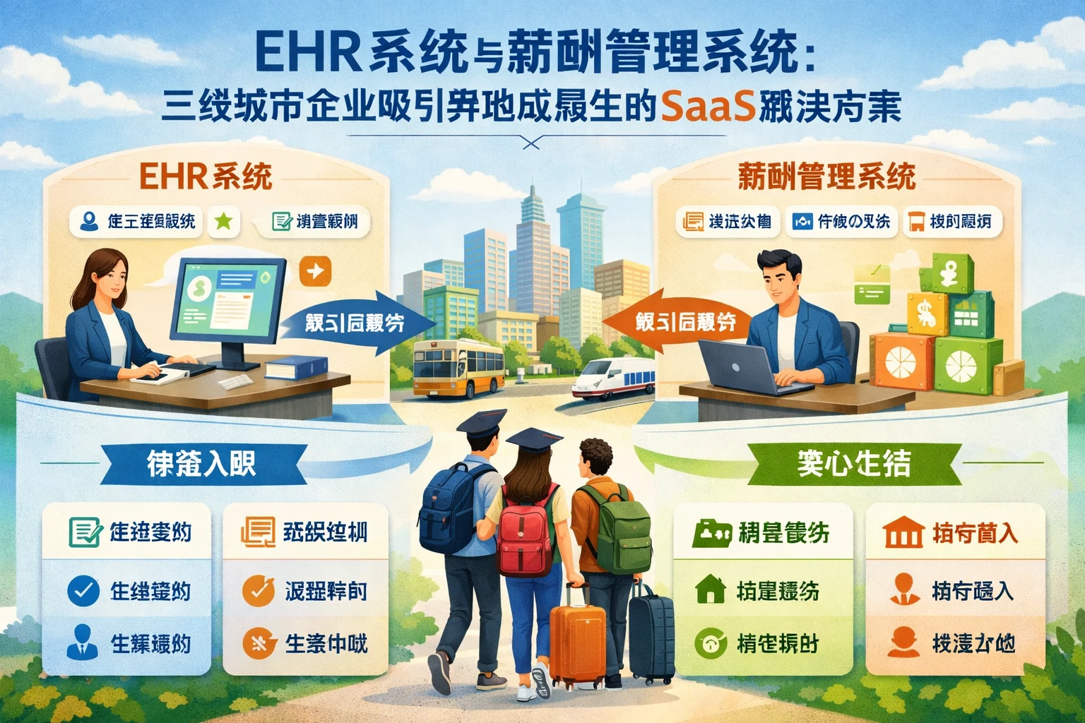 EHR系统与薪酬管理系统：三线城市企业吸引异地应届生的SaaS解决方案