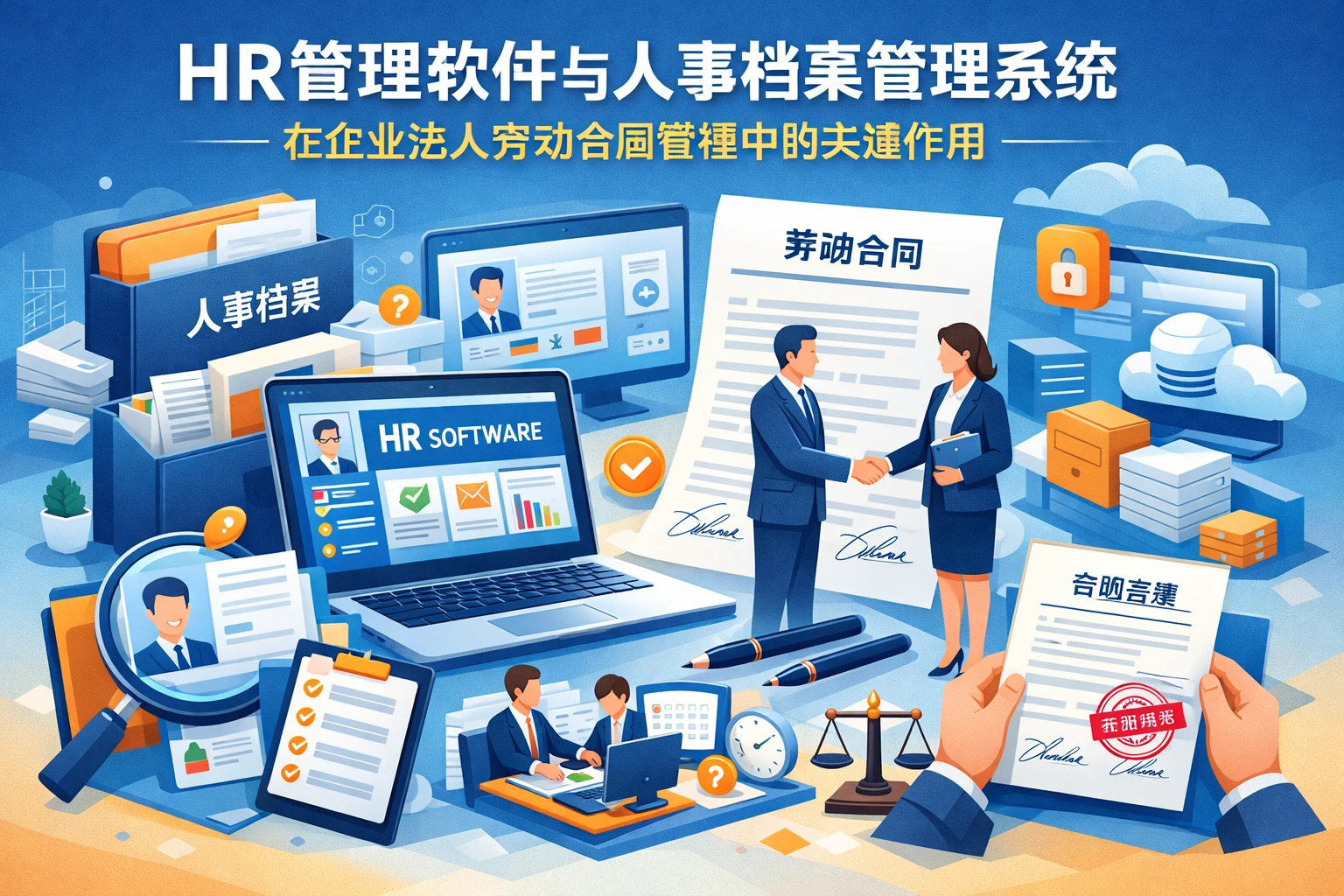 HR管理软件与人事档案管理系统在企业法人劳动合同管理中的关键作用