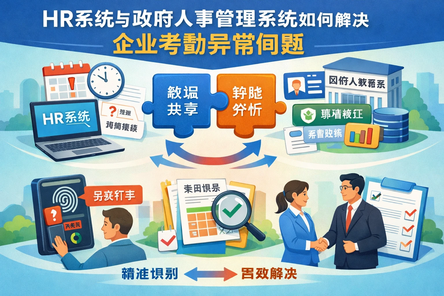HR系统与政府人事管理系统如何解决企业考勤异常问题