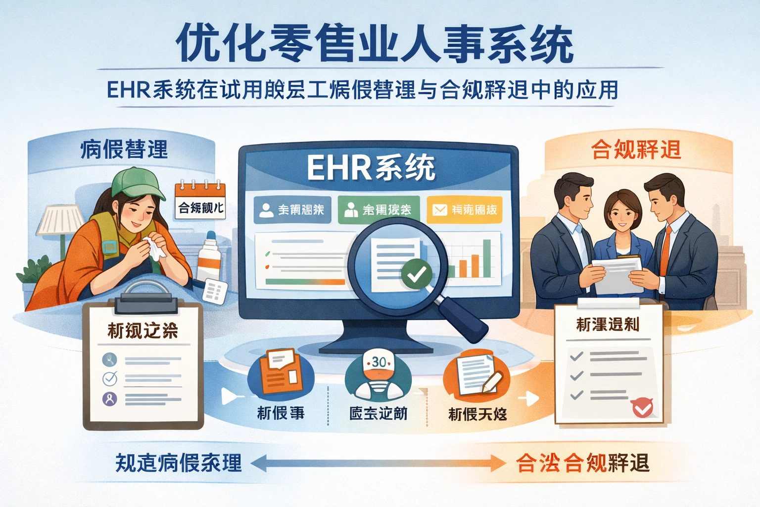 优化零售业人事系统:EHR系统在试用期员工病假管理与合规辞退中的应用