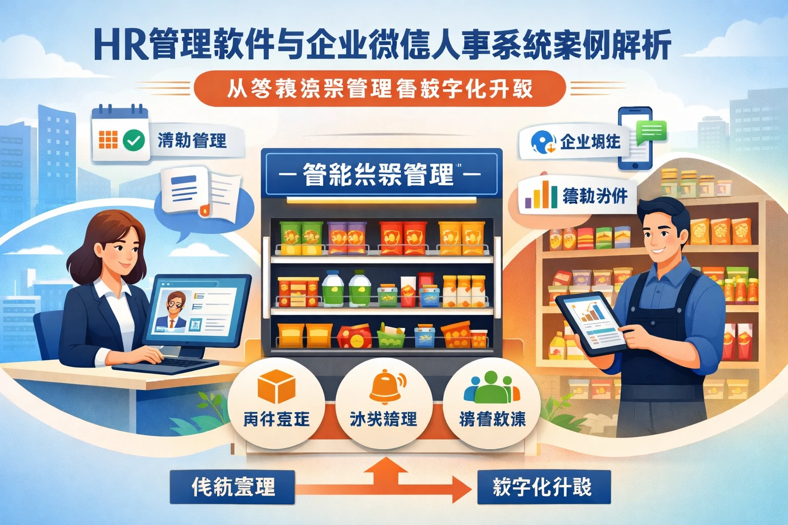 HR管理软件与企业微信人事系统案例解析：从零食货架管理看数字化升级