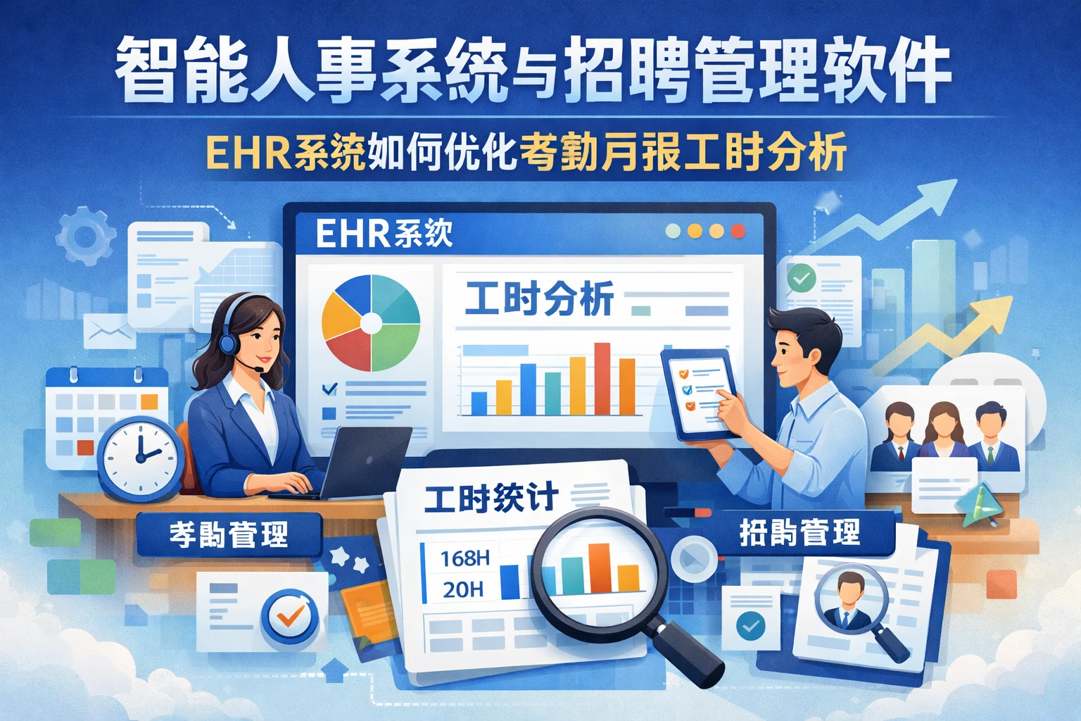 智能人事系统与招聘管理软件：EHR系统如何优化考勤月报工时分析