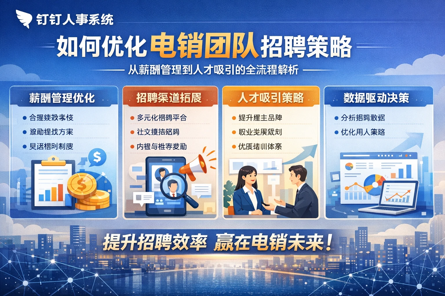 钉钉人事系统如何优化电销团队招聘策略——从薪酬管理到人才吸引的全流程解析