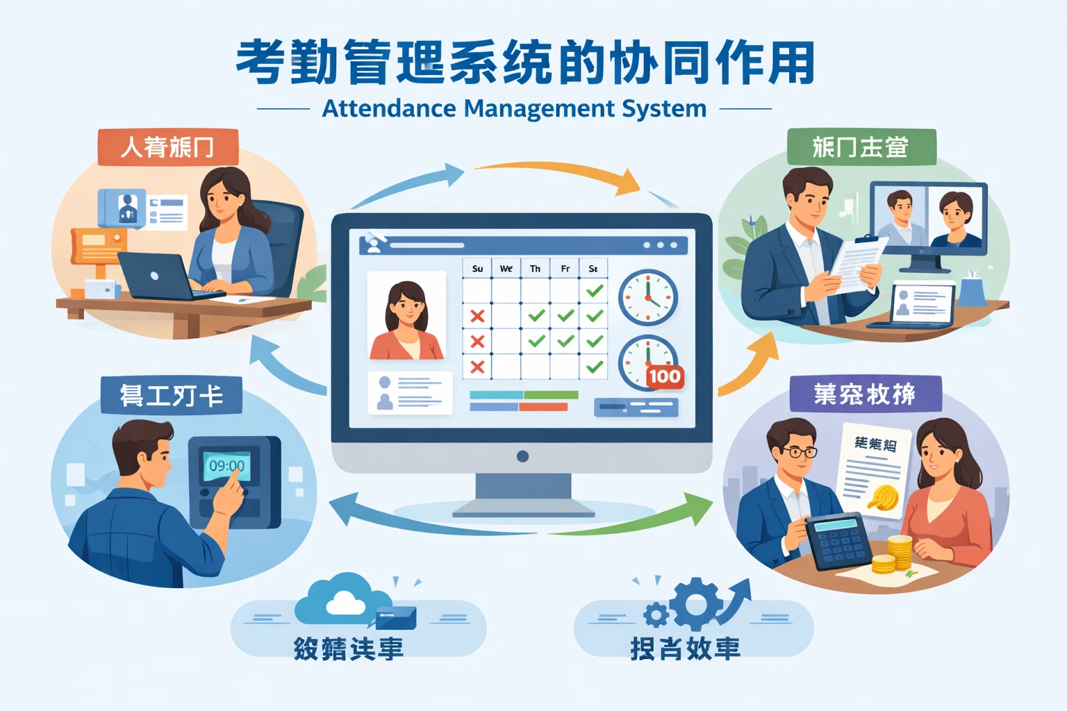 考勤管理系统的协同作用