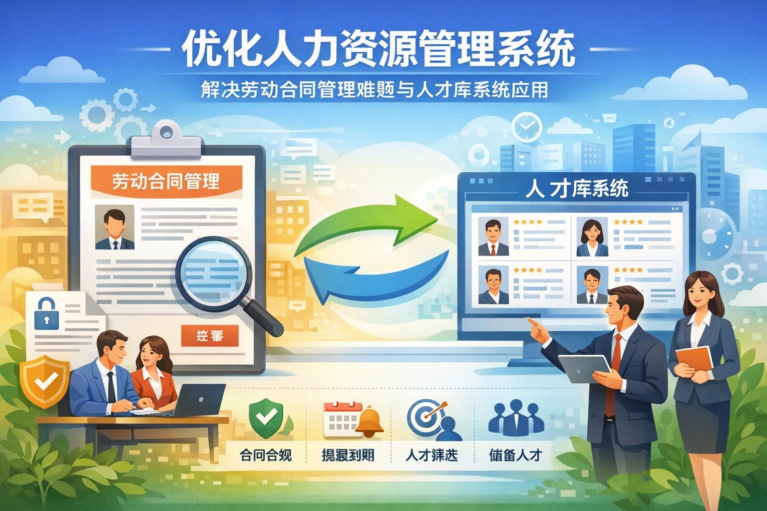 优化人力资源管理系统：解决劳动合同管理难题与人才库系统应用