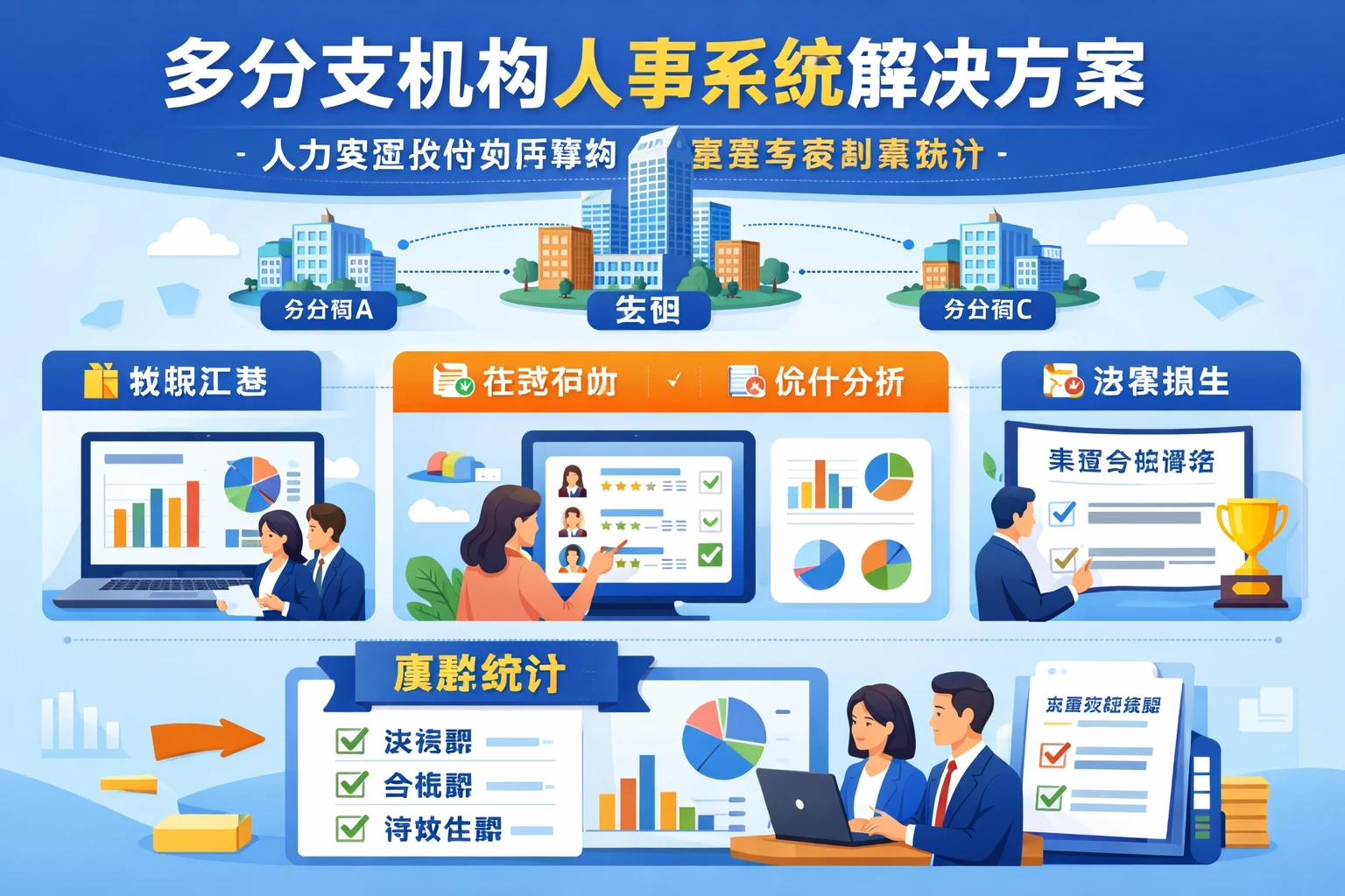 多分支机构人事系统解决方案:人力资源软件如何高效处理年终考核划票统计