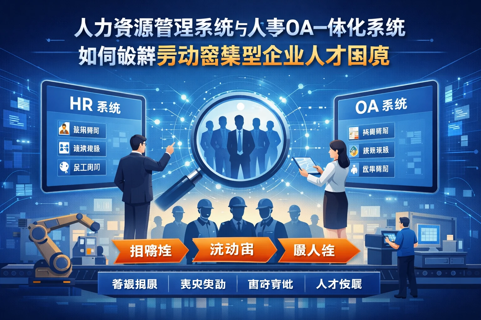 人力资源管理系统与人事OA一体化系统如何破解劳动密集型企业人才困境