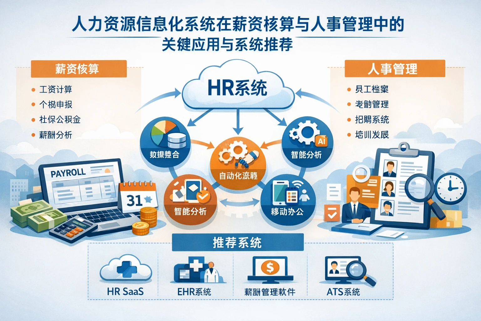 人力资源信息化系统在薪资核算与人事管理中的关键应用与系统推荐