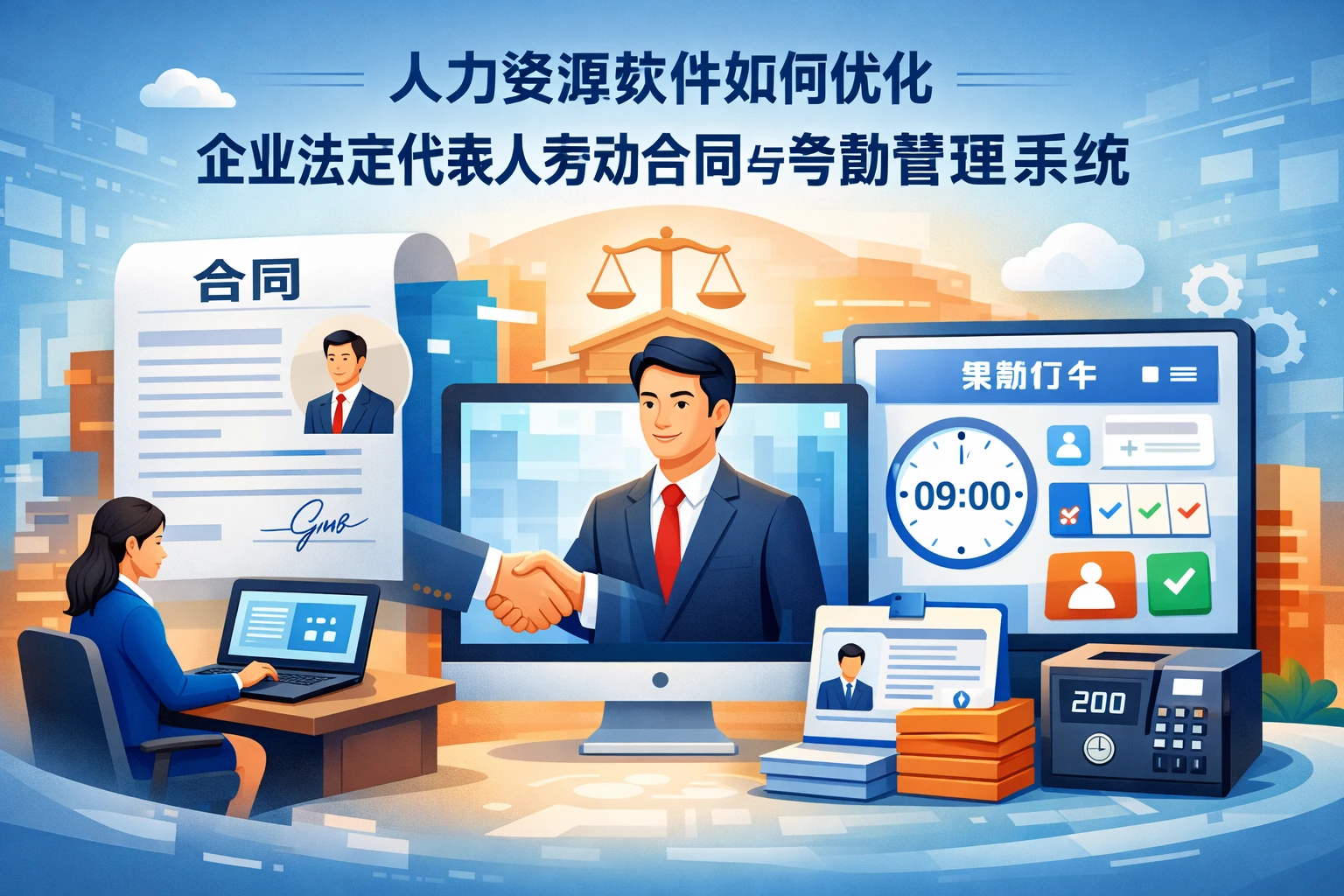 人力资源软件如何优化企业法定代表人劳动合同与考勤管理系统