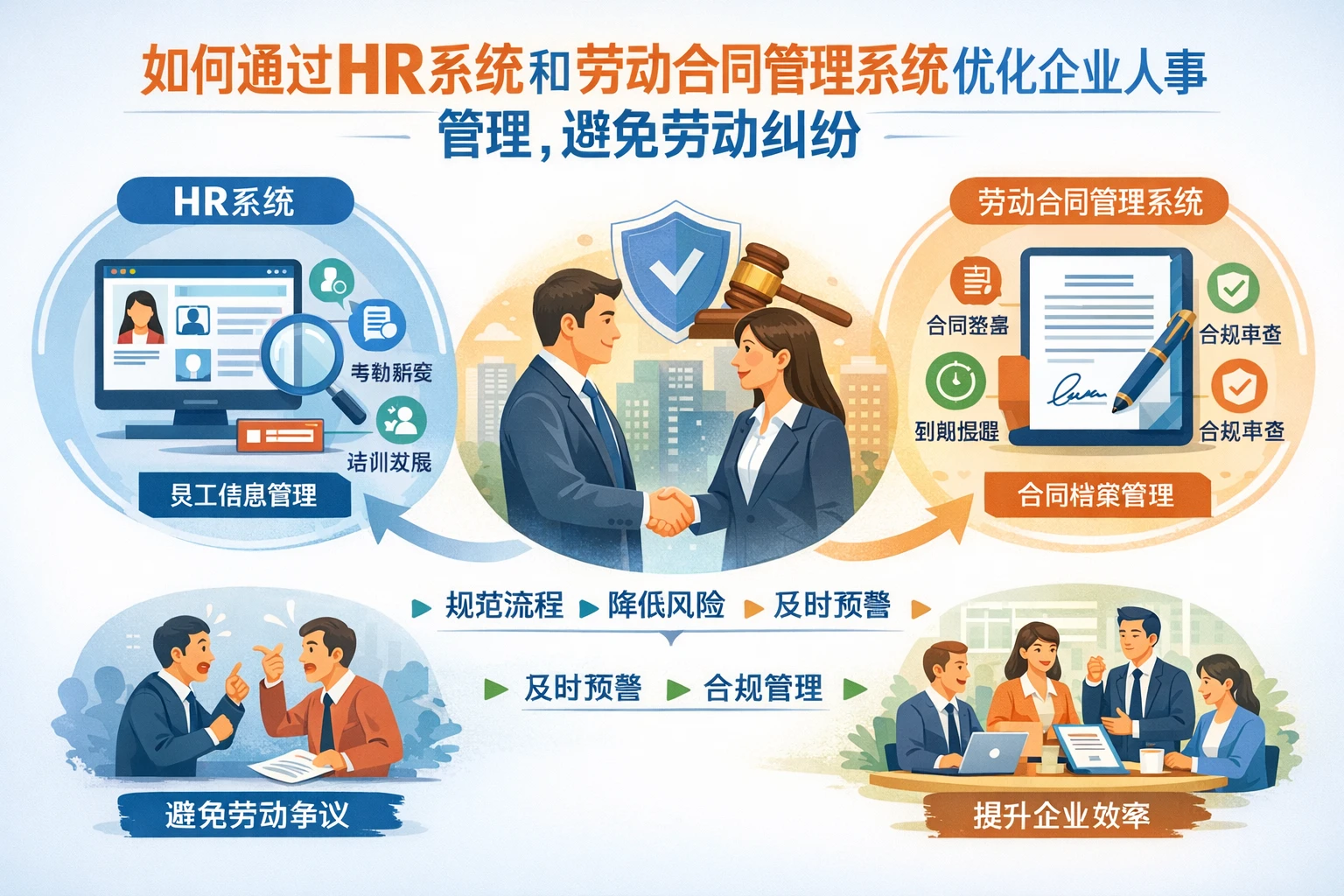 如何通过HR系统和劳动合同管理系统优化企业人事管理，避免劳动纠纷