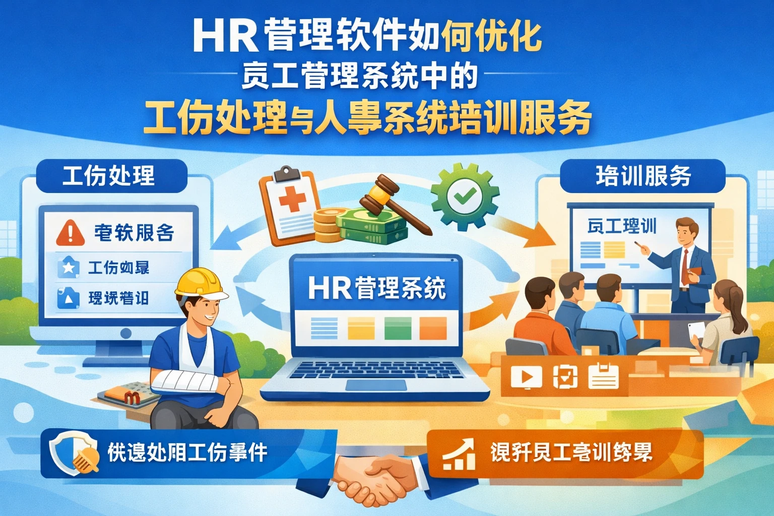 HR管理软件如何优化员工管理系统中的工伤处理与人事系统培训服务