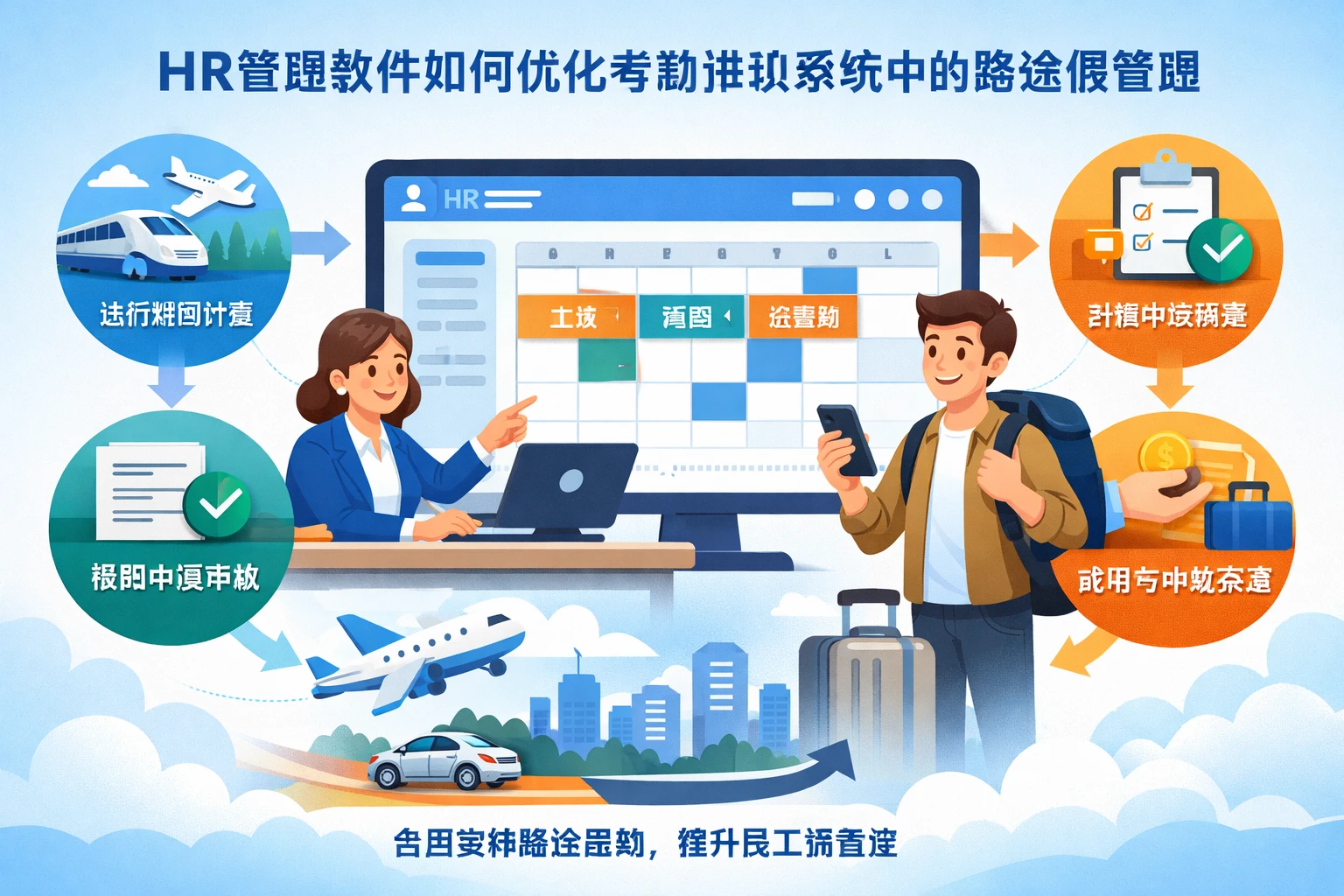 HR管理软件如何优化考勤排班系统中的路途假管理