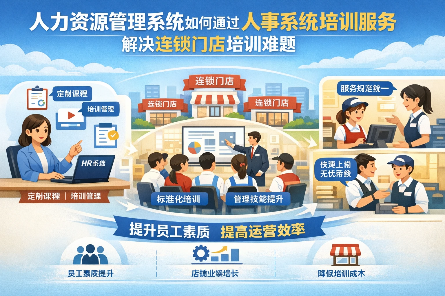 人力资源管理系统如何通过人事系统培训服务解决连锁门店培训难题