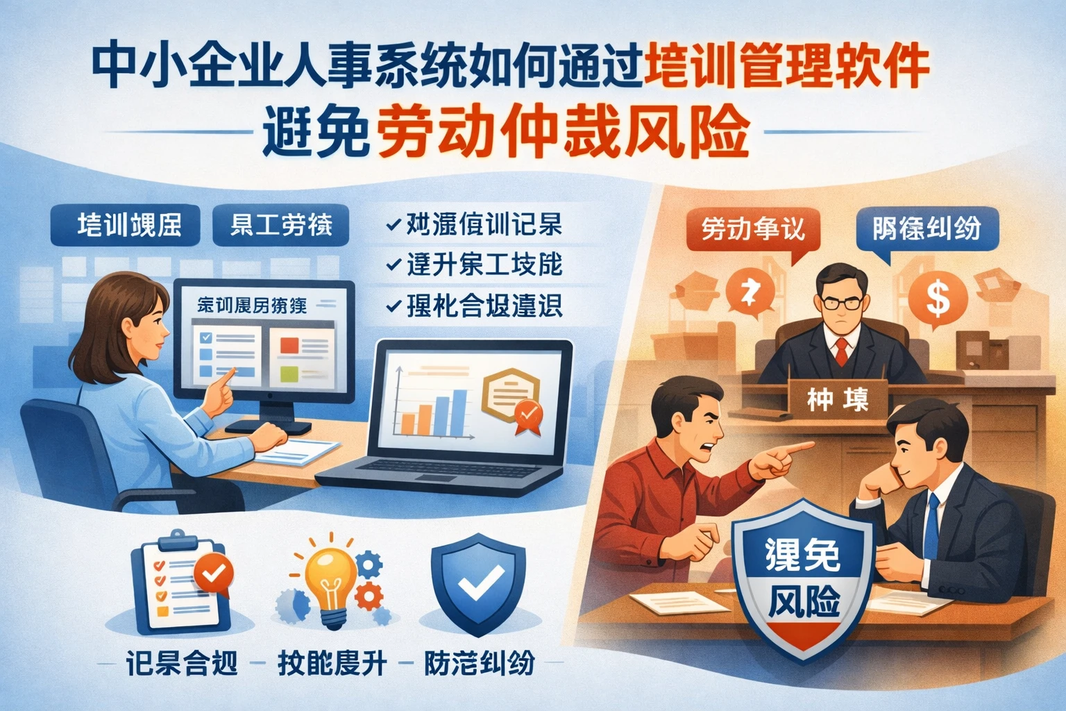中小企业人事系统如何通过培训管理软件避免劳动仲裁风险