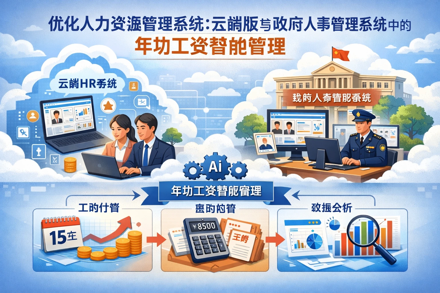 优化人力资源管理系统：云端版与政府人事管理系统中的年功工资智能管理