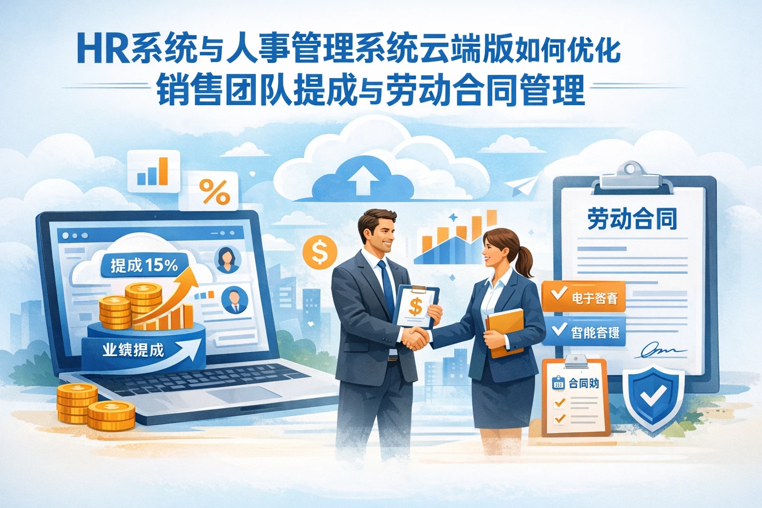 HR系统与人事管理系统云端版如何优化销售团队提成与劳动合同管理