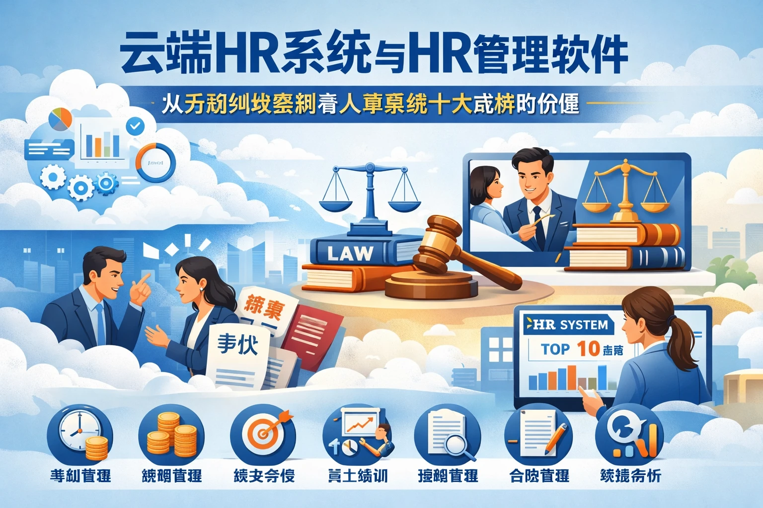 云端HR系统与HR管理软件：从劳动纠纷案例看人事系统十大品牌的价值
