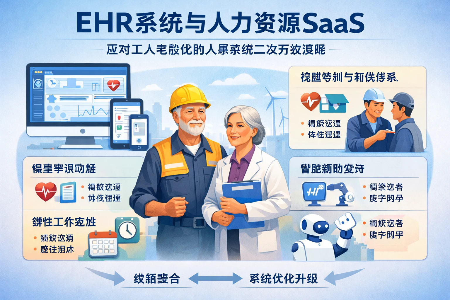 EHR系统与人力资源SaaS:应对工人老龄化的人事系统二次开发策略