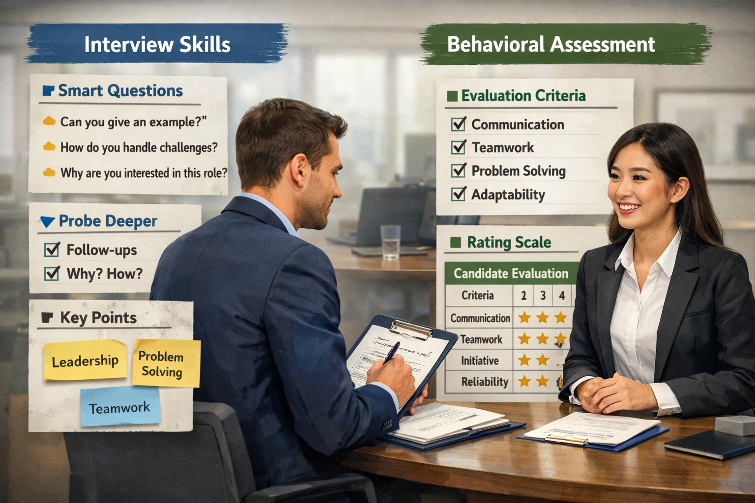 面试过程中的专业化执行：从提问技巧到行为评估