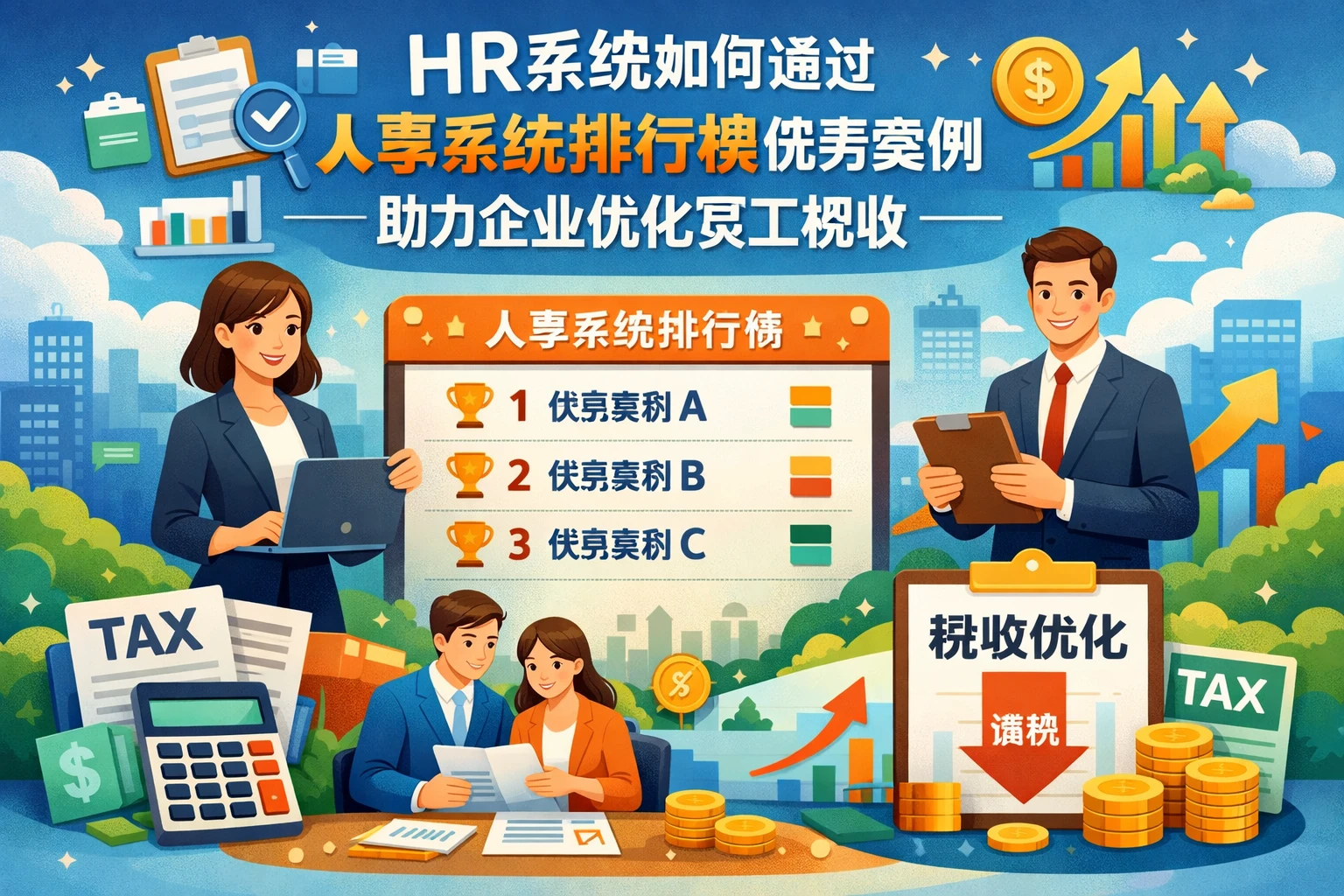 HR系统如何通过人事系统排行榜优秀案例助力企业优化员工税收