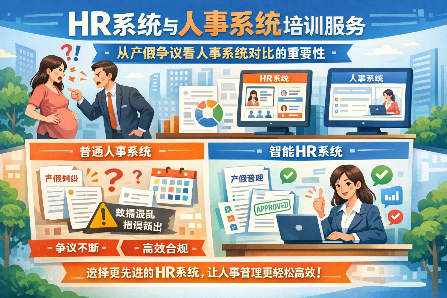 HR系统与人事系统培训服务：从产假争议看人事系统对比的重要性
