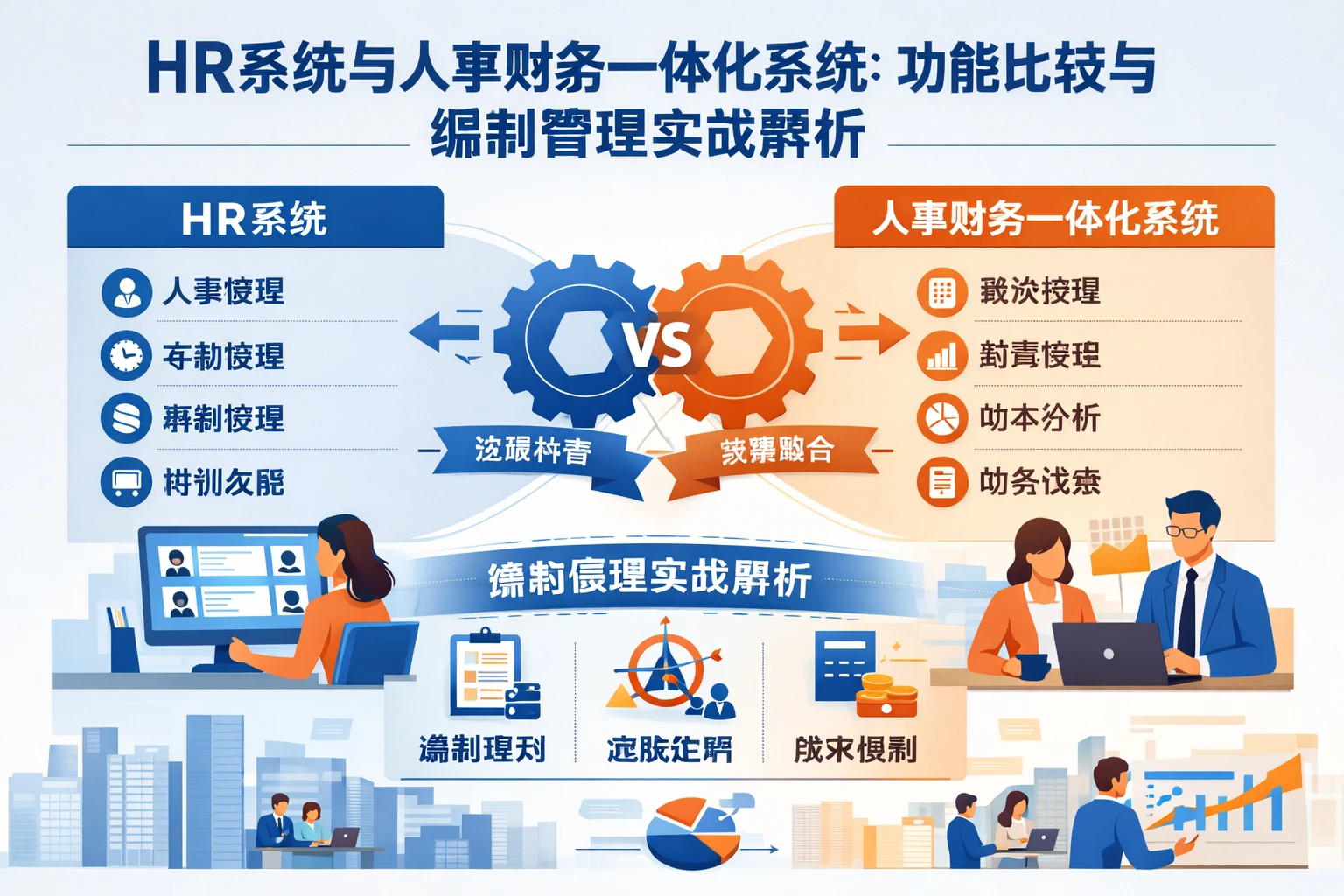 HR系统与人事财务一体化系统：功能比较与编制管理实战解析